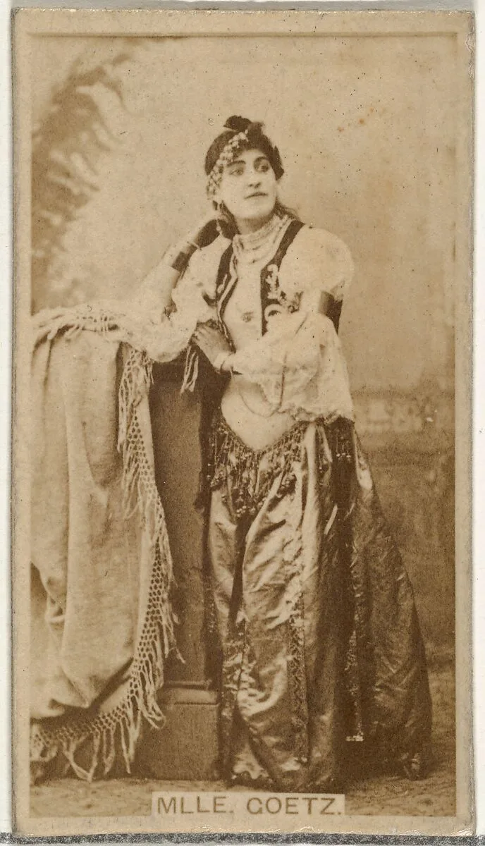 Mlle. Goetz, from the Actors and Actresses series (N145-8) issued by Duke Sons & Co. to promote Duke Cigarettes — W. Duke, Sons & Co.|American Tobacco Company