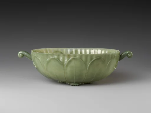 土耳其奧斯曼時期   玉雕花形碗|Bowl with floral design