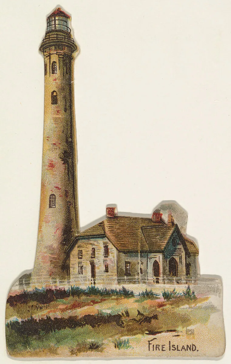 Fire Island, from the Lighthouses series (N119) issued by Duke Sons & Co. to promote Honest Long Cut Tobacco — The Giles Company|W. Duke, Sons & Co.