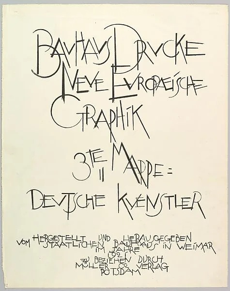 Bauhaus Portfolio III: Title Page — Lyonel Charles Feininger
