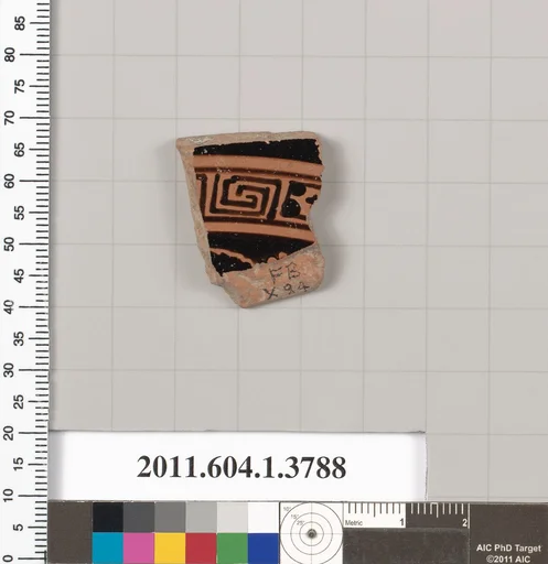 Terracotta fragment of a kylix (drinking cup)