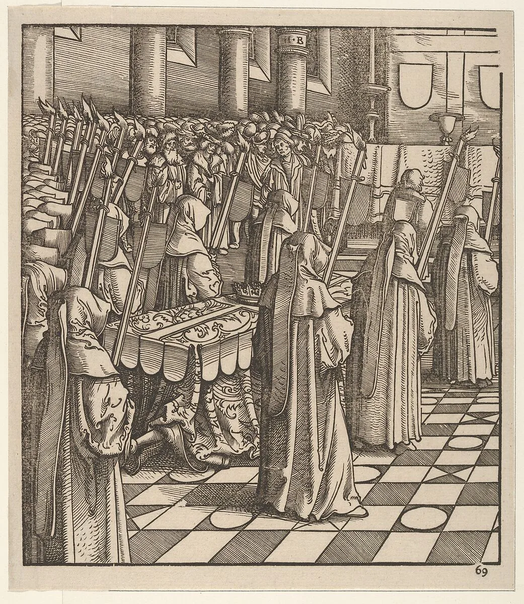 The King of Feuereisen and His Only Daughter, from Der Weisskunig — Hans Burgkmair|Jost de Negker|Marx Treitz-Sauerwein von Ehrentreitz
