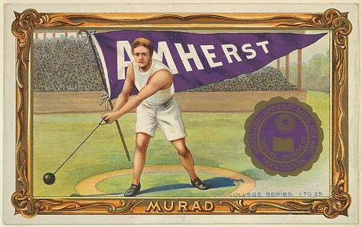 Amherst College, version one, part of the College Series cabinet cards (T6)
