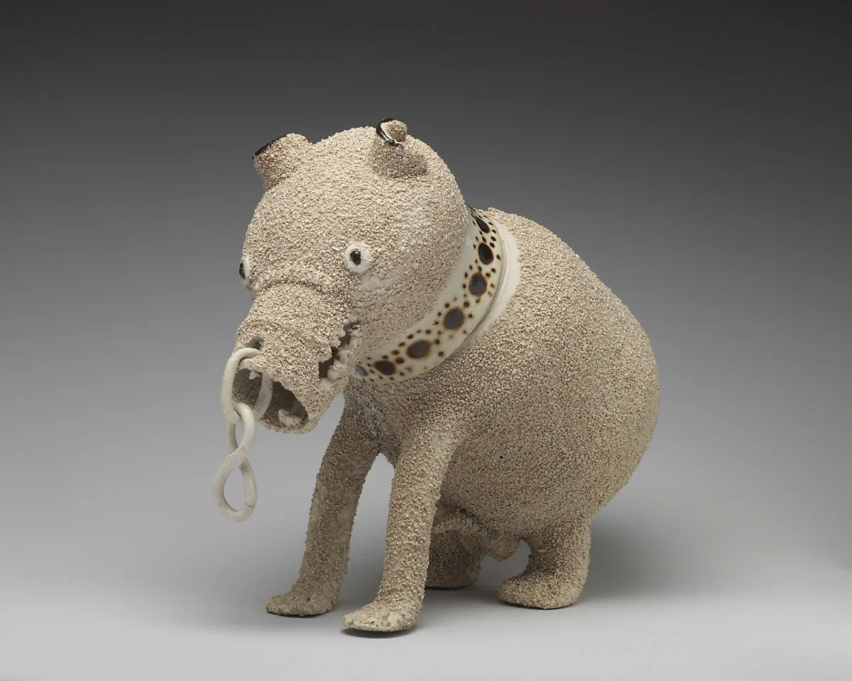Bear bottle (one of a pair) — Unknown