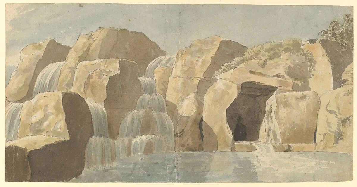 Design for Rock-work and Cascades at Virginia Water, Windsor Great Park — Thomas Sandby