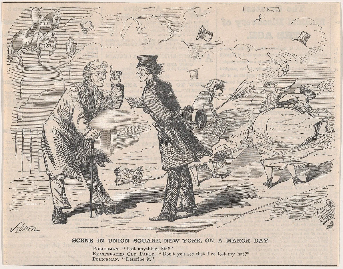 Scene in Union Square On a March Day (from "Harper's Weekly," Vol. IV) — Winslow Homer|Harper's Weekly|Harper & Brothers