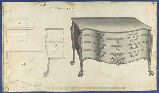 French Commode Table, from Chippendale Drawings, Vol. II