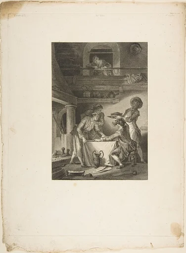 Le Pate d'Anguilles, from "Contes et nouvelles en vers par Jean de La Fontaine. A Paris, de l'imprimerie de P. Didot, l'an III de la République, 1795"