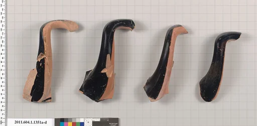 Terracotta fragments of kylikes (drinking cups)