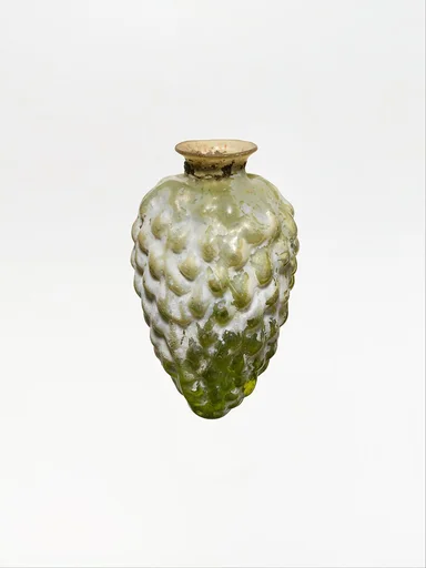 Glass flask in the shape of a pine cone