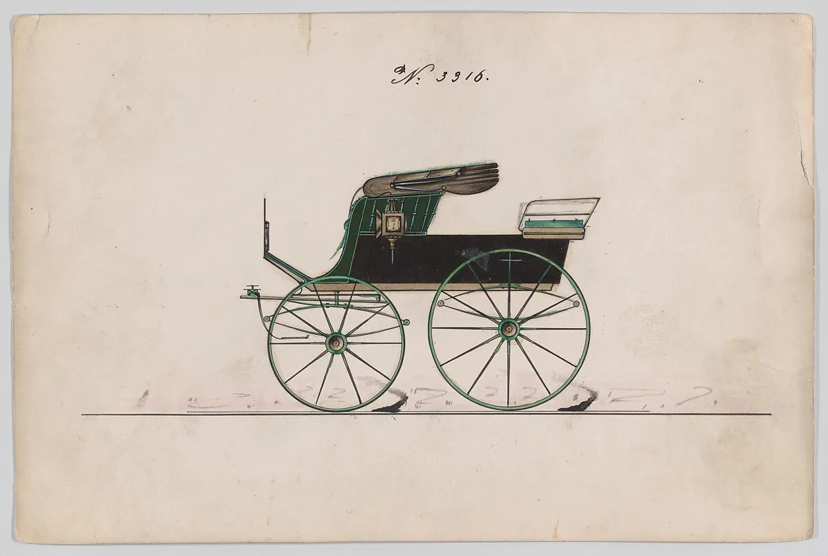 Design for Stanhope Phaeton, no. 3316 — Brewster & Co.