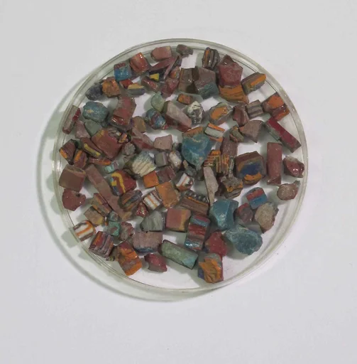 Inlays from shrine: patterned fragments