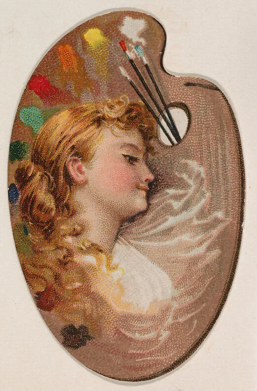 Artist's paint pallette, from the Novelties series (N228, Type 3) issued by Kinney Bros. — Kinney Brothers Tobacco Company