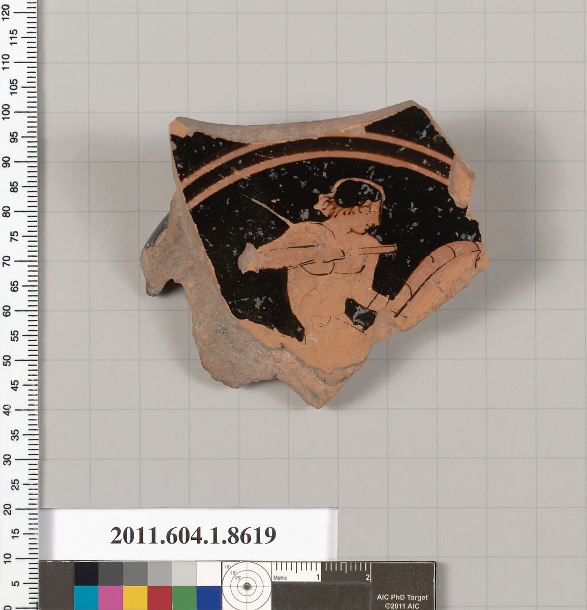 Terracotta fragment of a stemless kylix (drinking cup) — Unknown