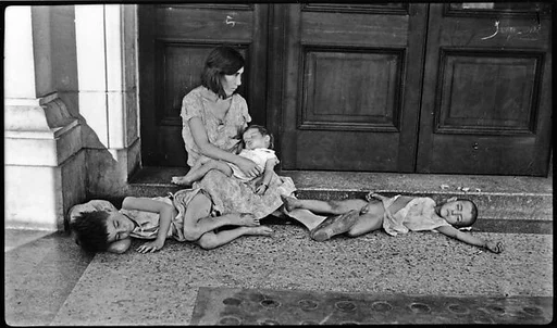 [Mother and Children in Doorway on Street, Havana]