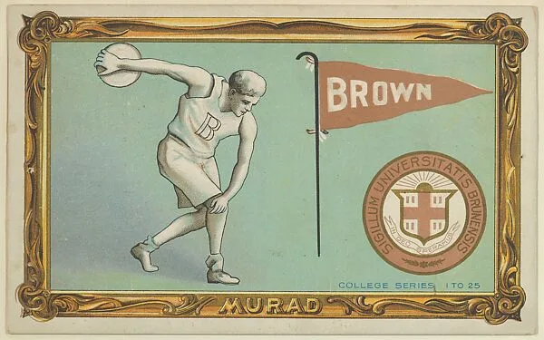 Brown University, version one, part of the College Series cabinet cards (T6) — Murad Cigarettes