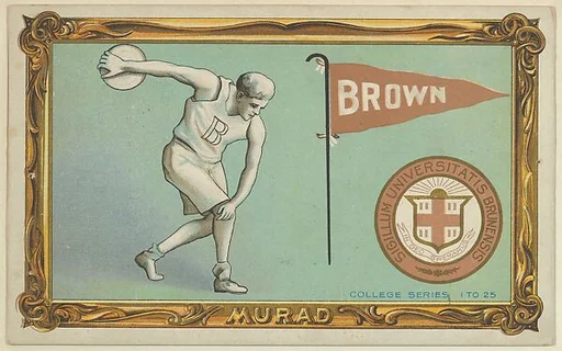Brown University, version one, part of the College Series cabinet cards (T6)