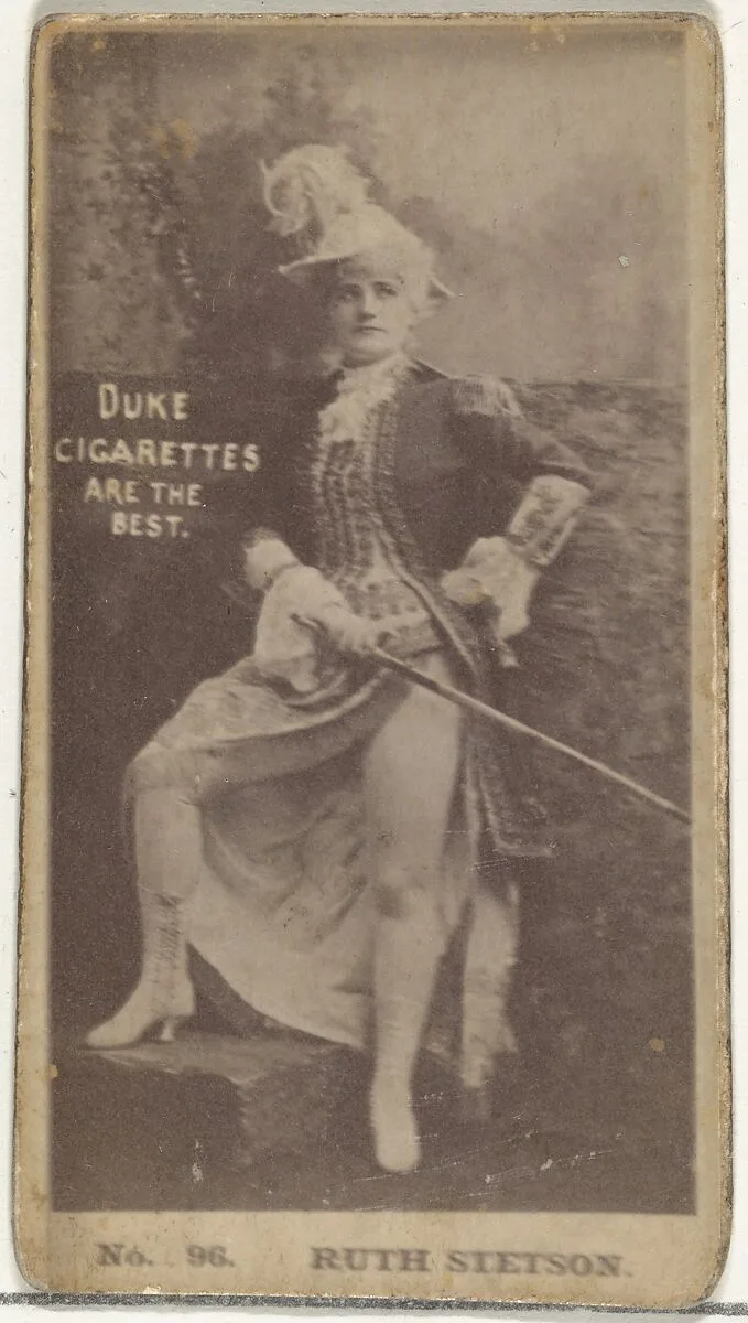 Card Number 96, Ruth Stetson, from the Actors and Actresses series (N145-6) issued by Duke Sons & Co. to promote Duke Cigarettes — W. Duke, Sons & Co.