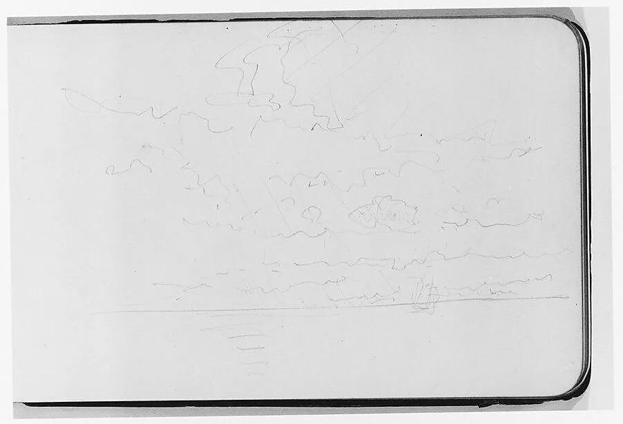Study for Seascape (from Sketchbook) — Albert Bierstadt