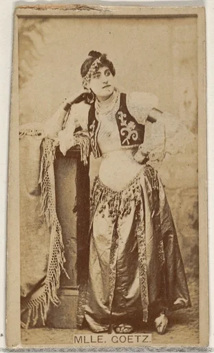 Mlle. Goetz, from the Actors and Actresses series (N45, Type 8) for Virginia Brights Cigarettes
