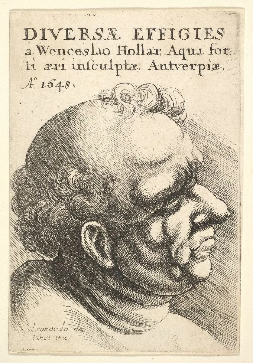 Title Page, Diversae Effigies — Leonardo da Vinci|Wenceslaus Hollar