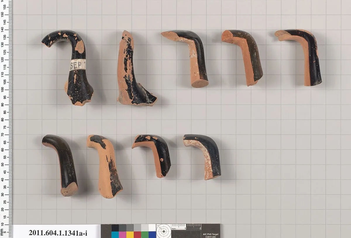 Terracotta fragments of kylikes (drinking cups) — Unknown