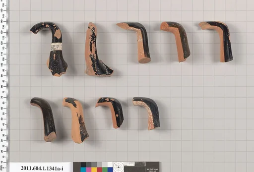 Terracotta fragments of kylikes (drinking cups)