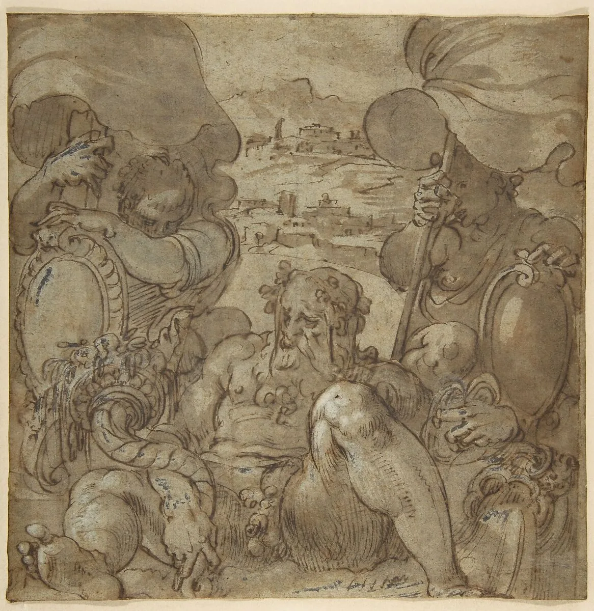 Study for the Allegory of San Gimignano and Colle Val d'Elsa — Jacopo Zucchi