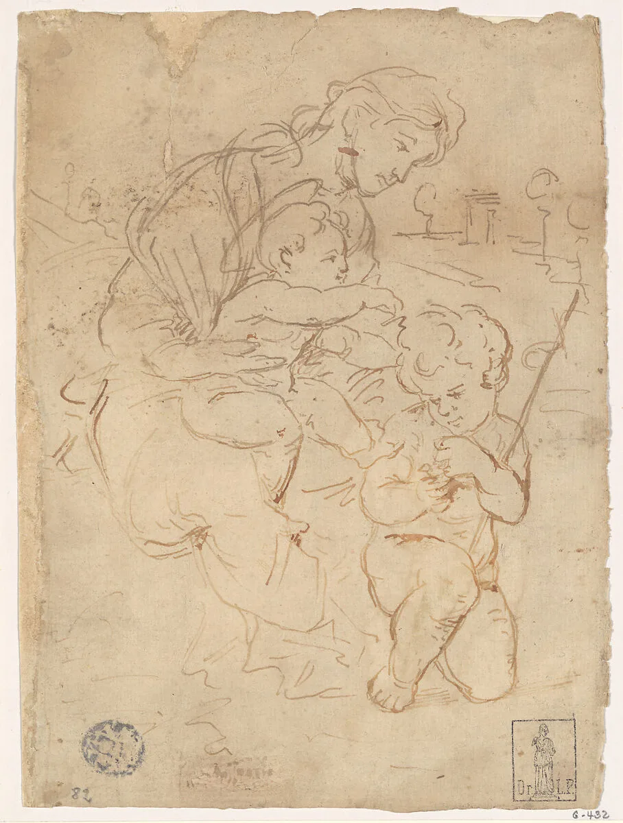 Madonna and Child with the Young Saint John the Baptist — Italy, In the manner of Raphael