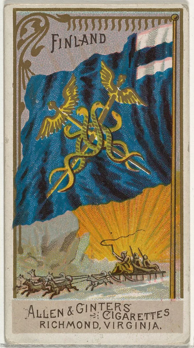 Finland, from Flags of All Nations, Series 2 (N10) for Allen & Ginter Cigarettes Brands — Allen & Ginter