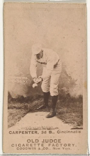 Warren William "Hick" Carpenter, 3rd Base, Cincinnati, from the Old Judge series (N172) for Old Judge Cigarettes