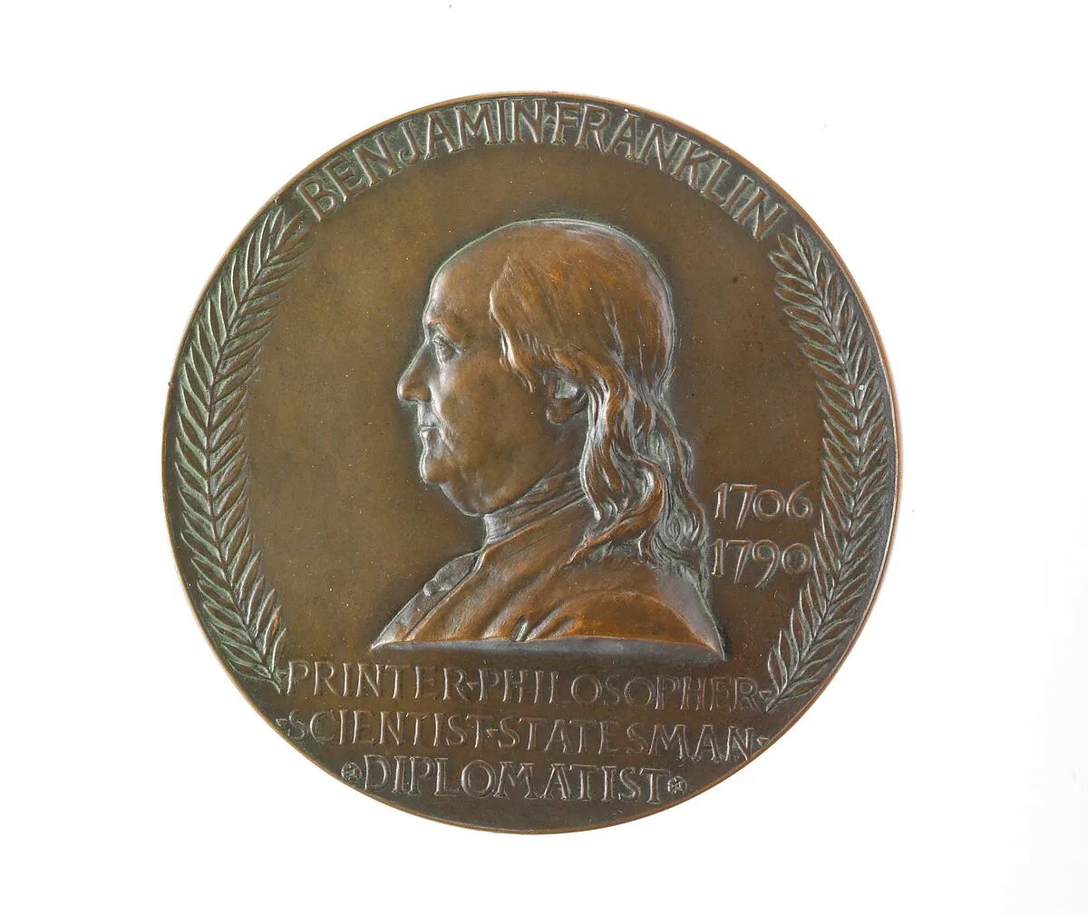 Benjamin Franklin Commemorative Medal — Louis St. Gaudens