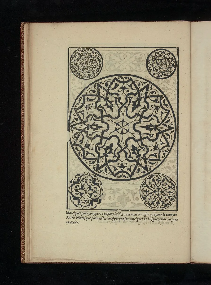 Livre de Moresques, page 9 (verso) — Cornelis Bos|Francesco di Pellegrino|Hiérosme de Gormont