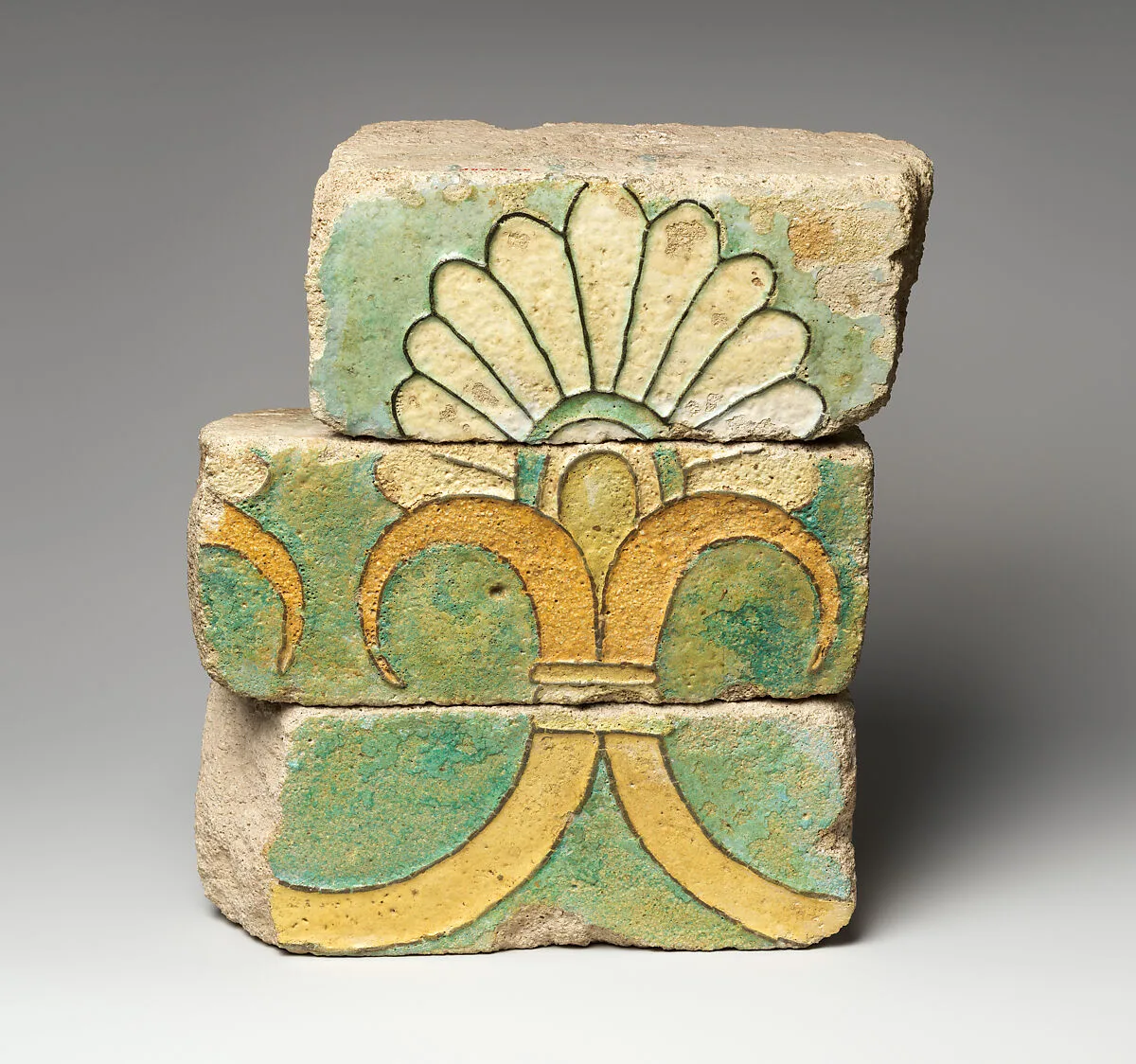 Bricks with a palmette motif — Unknown