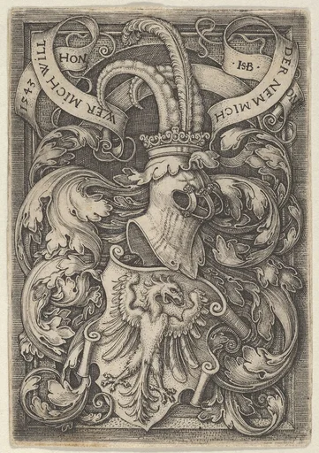 Coat of Arms with an Eagle Surrounded by Foliage