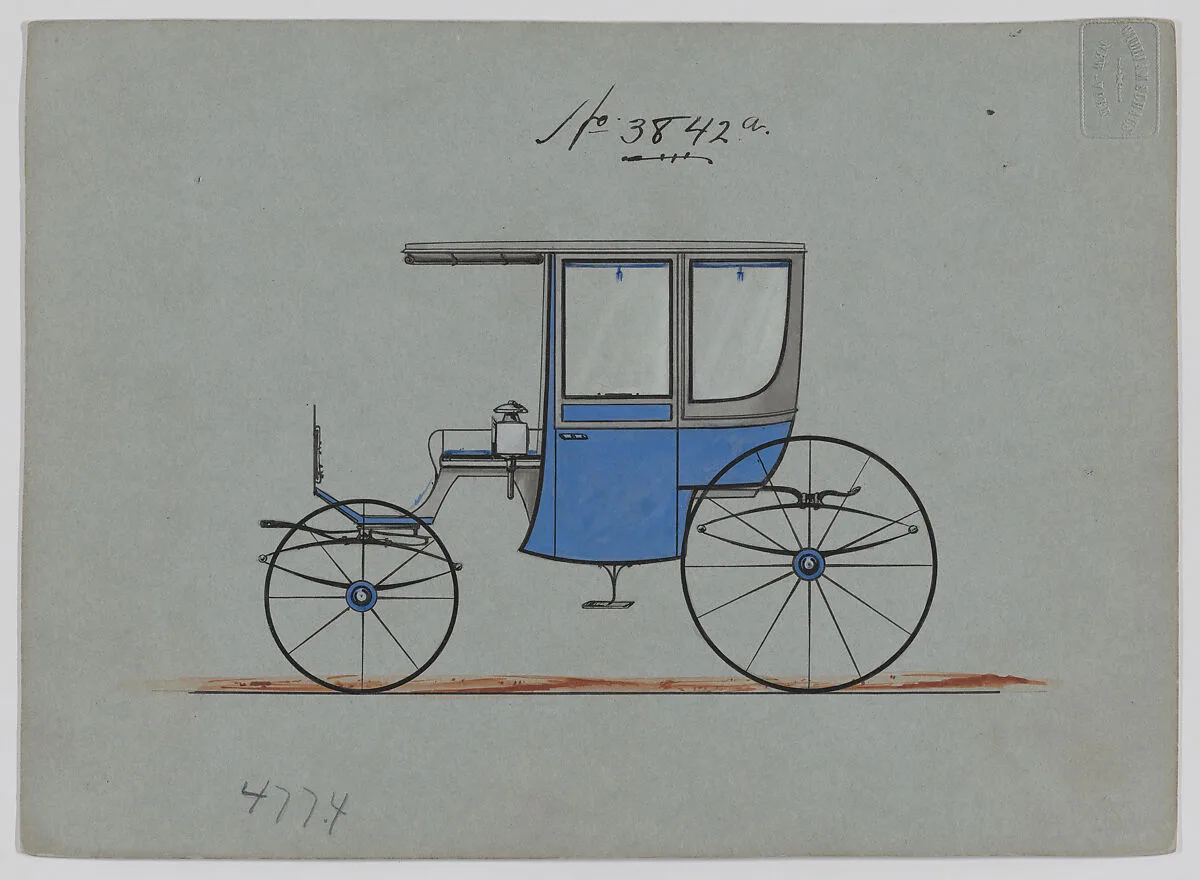 Design for 4 seat Rockaway, no. 3842a — Brewster & Co.