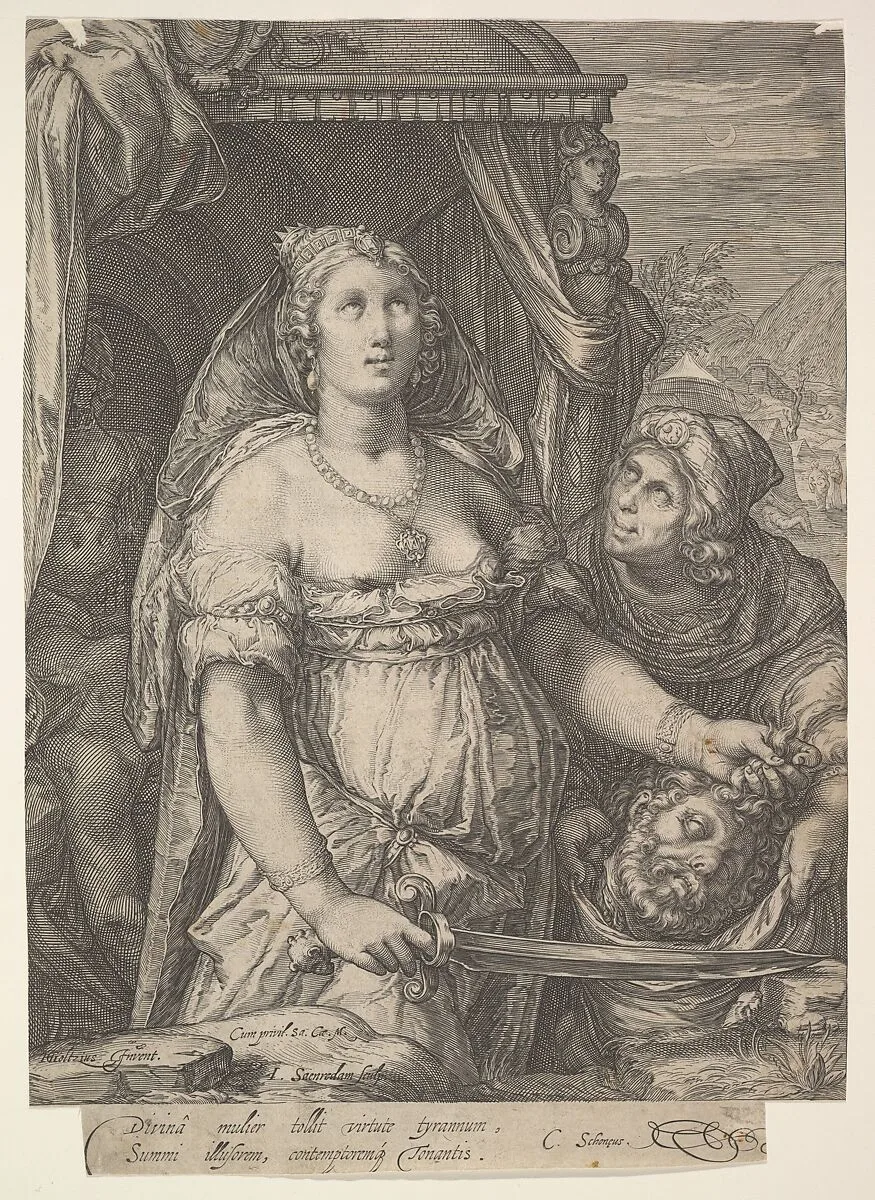Judith and the Head of Holofernes — Jan (Pietersz.) Saenredam|Hendrick Goltzius