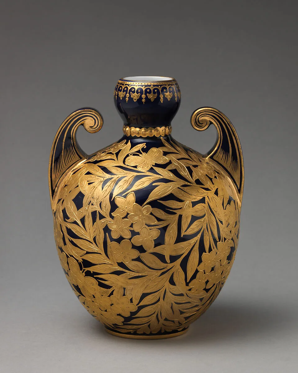 Vase with handles — Crown Derby