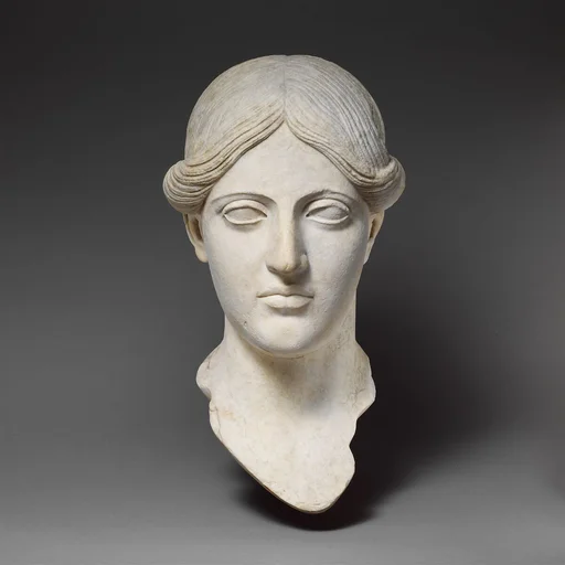 Marble head of a woman