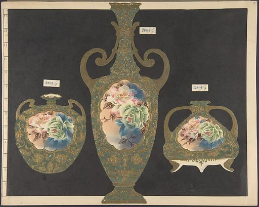 European porcelain designs in Japanese style