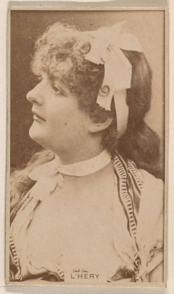 Miss L'Hery, from the Actresses series (N245) issued by Kinney Brothers to promote Sweet Caporal Cigarettes — Kinney Brothers Tobacco Company