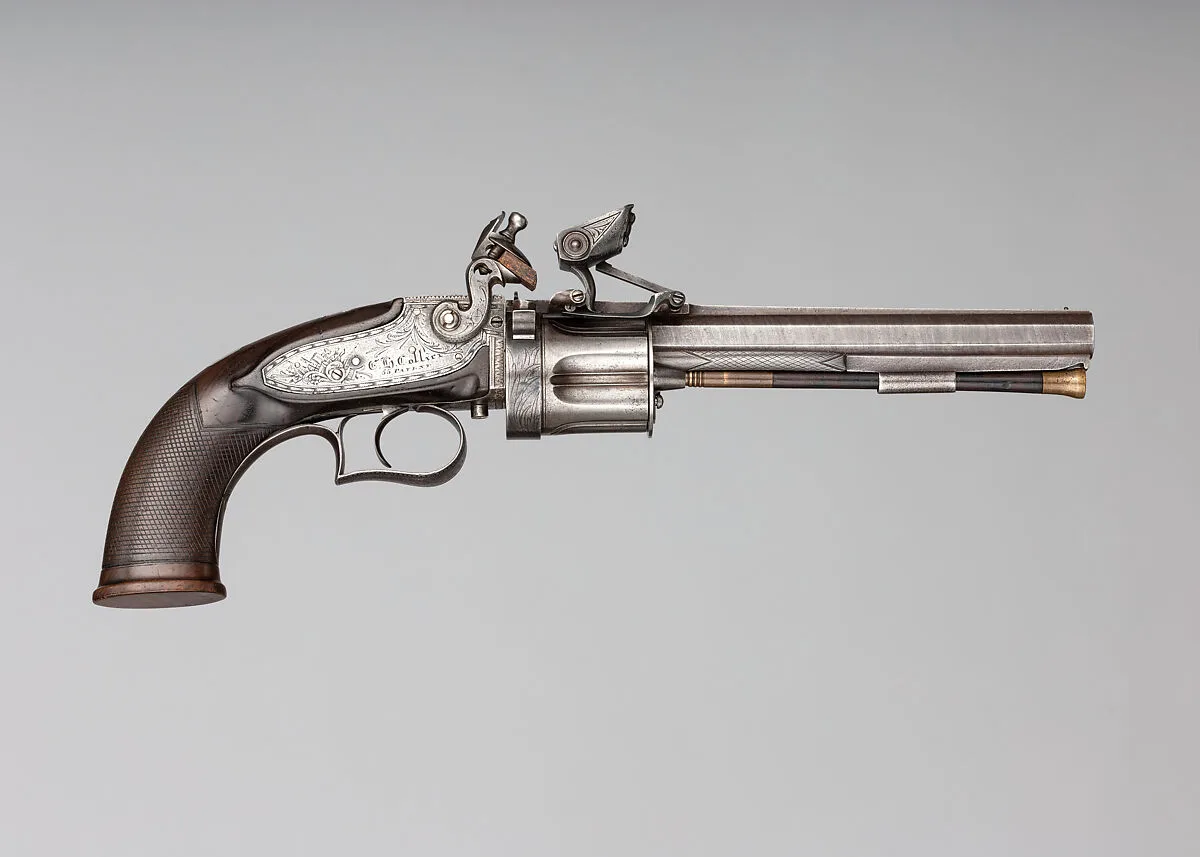 Collier Second Model Five-Shot Flintlock Revolver — Elisha Haydon Collier