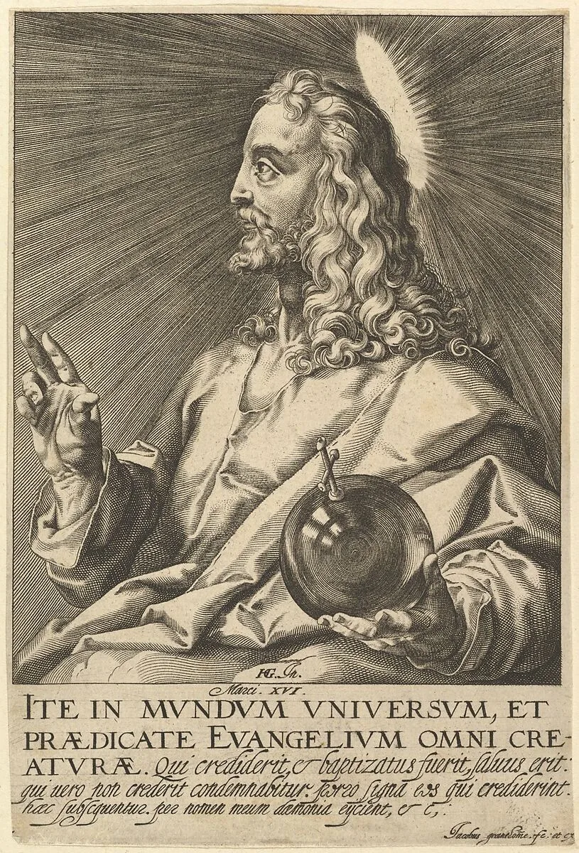 Christ, from "Christ and the Twelve Apostles" — Hendrick Goltzius|Jacques Granthomme