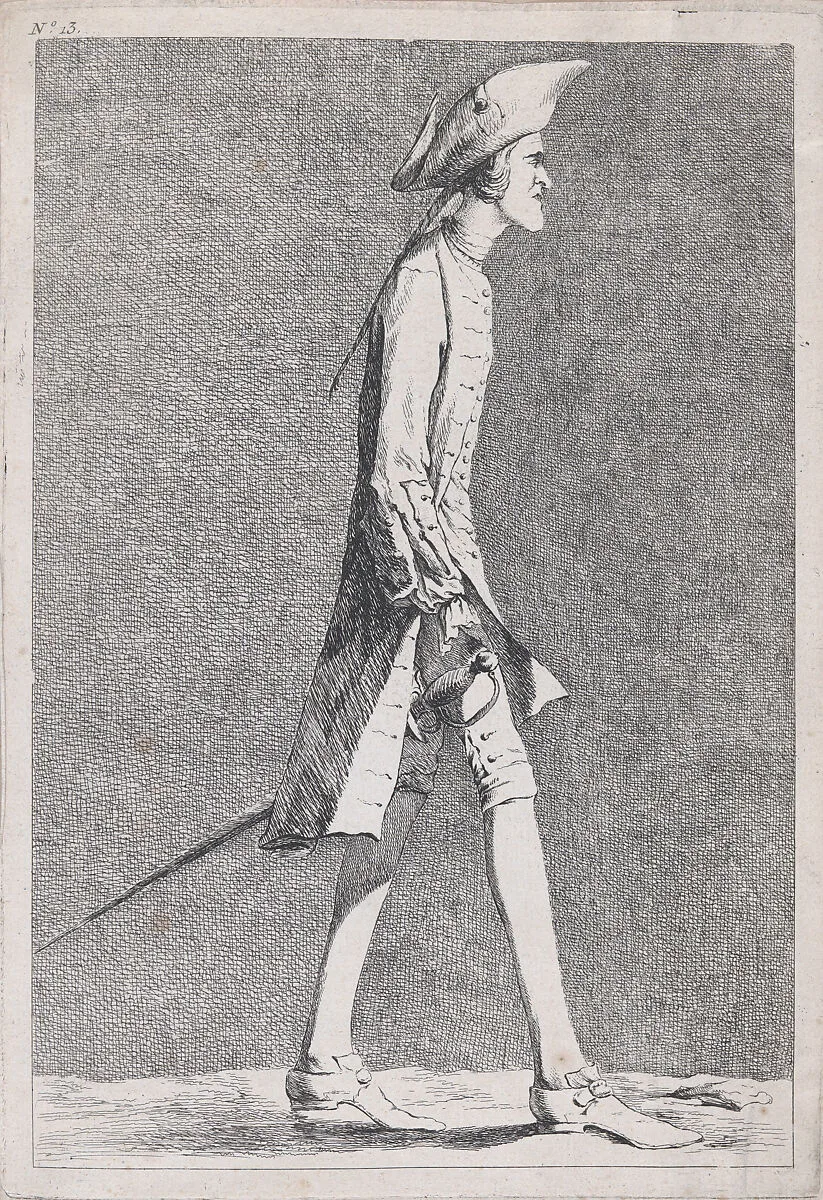 An Artist at the French Academy in Rome (?), pl. XIII from "Recueil de caricatures" — Jacques François Joseph Saly|Ange-Laurent de La Live de Jully