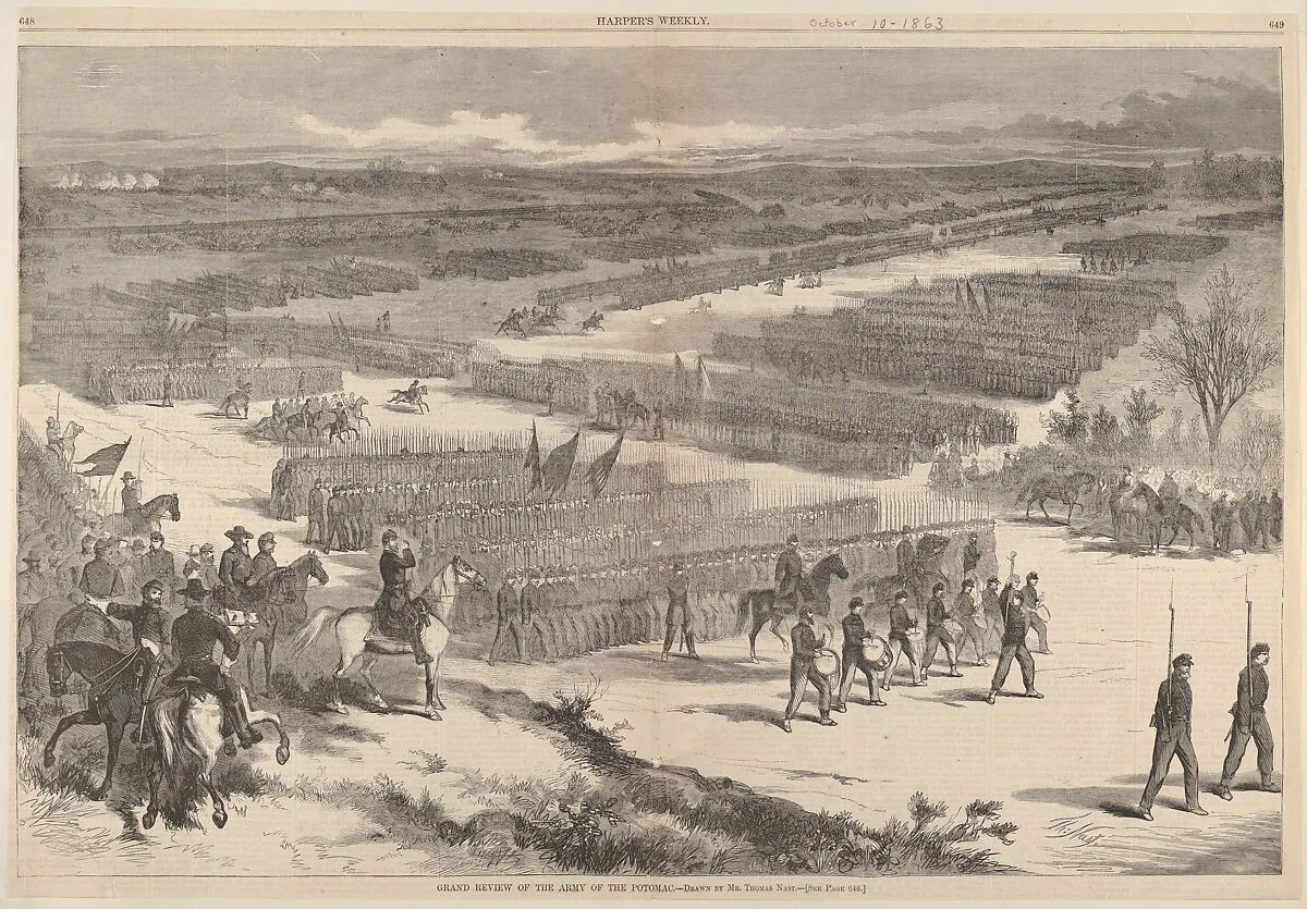 Grand Review of the Army of the Potomac – Drawn by Mr. Thomas Nast (from "Harper's Weekly") — Thomas Nast|Harper's Weekly