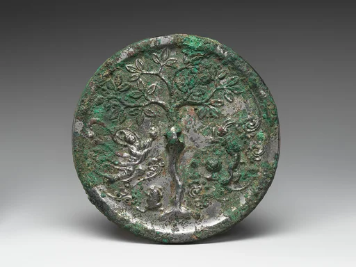 唐 青銅月宮鏡|Mirror with moon goddess and rabbit