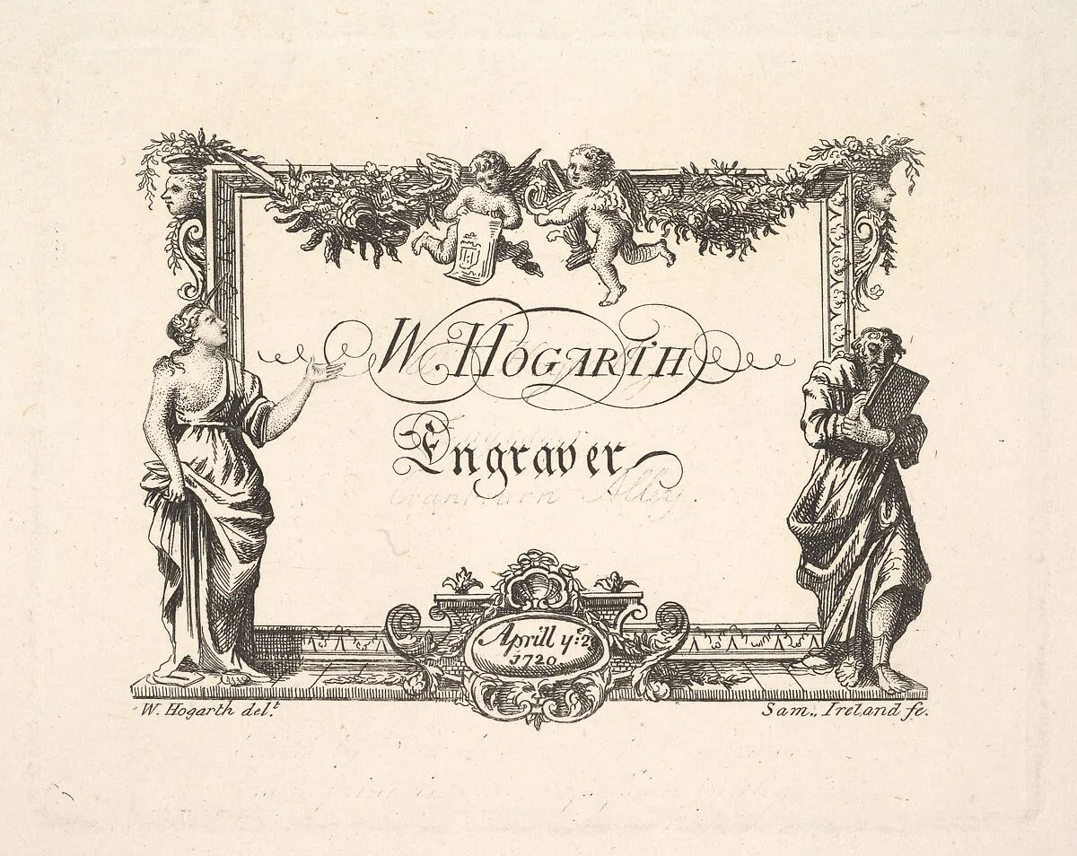 Hogarth's Shop Card — Samuel Ireland|William Hogarth
