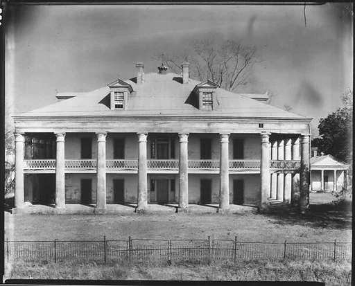 [Uncle Sam Plantation House and Smaller Greek Temple Building, Louisiana]