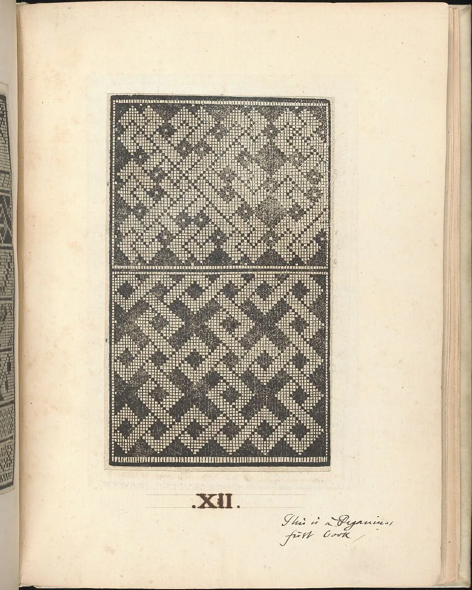 Esemplario di lavori, page 12 (recto) — Nicolò Zoppino