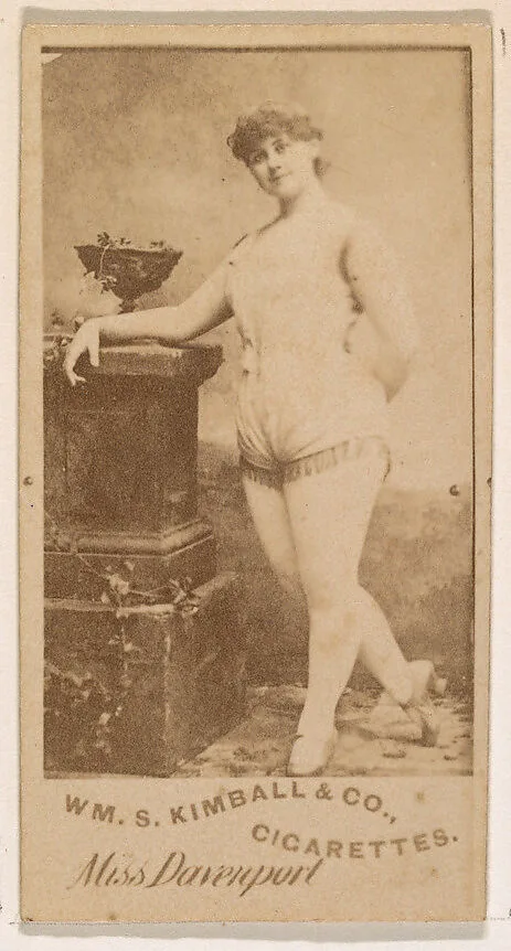 Miss Davenport, from the Actresses series (N203) issued by Wm. S. Kimball & Co. — William S. Kimball & Company